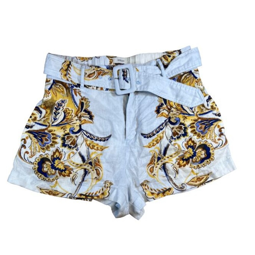 Women JOIE High Rise 100% Linen Shorts Small